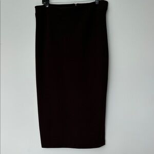 Premise Dark Brown Midi Pencil Skirt